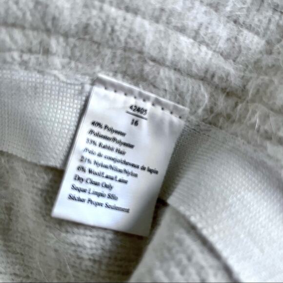 Rabbit Hair Wool Blend Ecru Bucket Hat size 16 - Picture 3 of 5